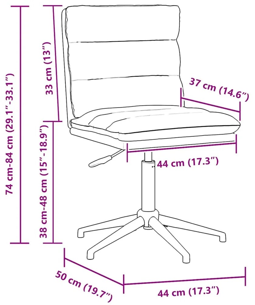 vidaXL szürke műbőr étkezőszék