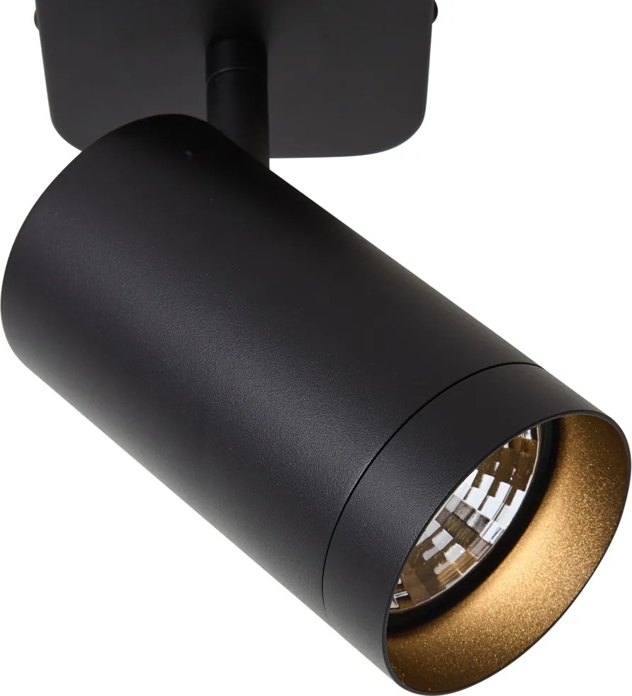 Modern mennyezeti lámpa fekete GU10 70mm - Jeana Luxe