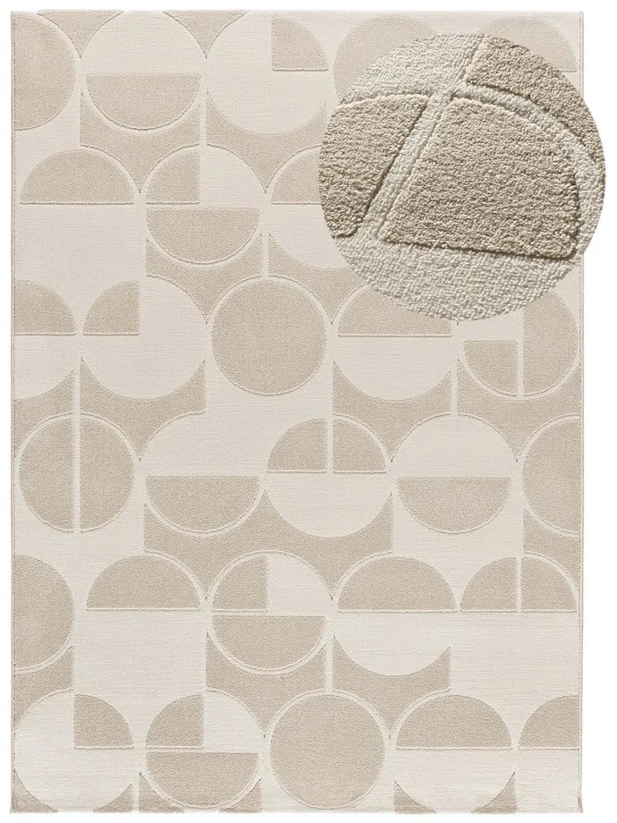 Krémszínű-elefántcsont színű szőnyeg 80x150 cm Flora – Universal