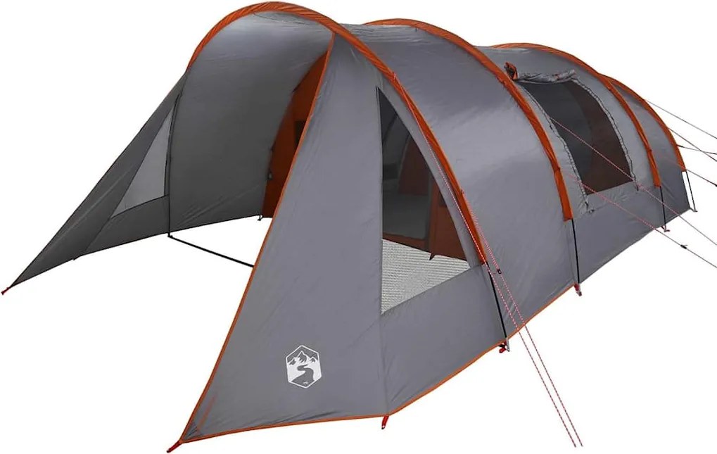 vidaXL Alagút sátor 5 személyes Szürke és narancs 778 x 356 x 210 cm