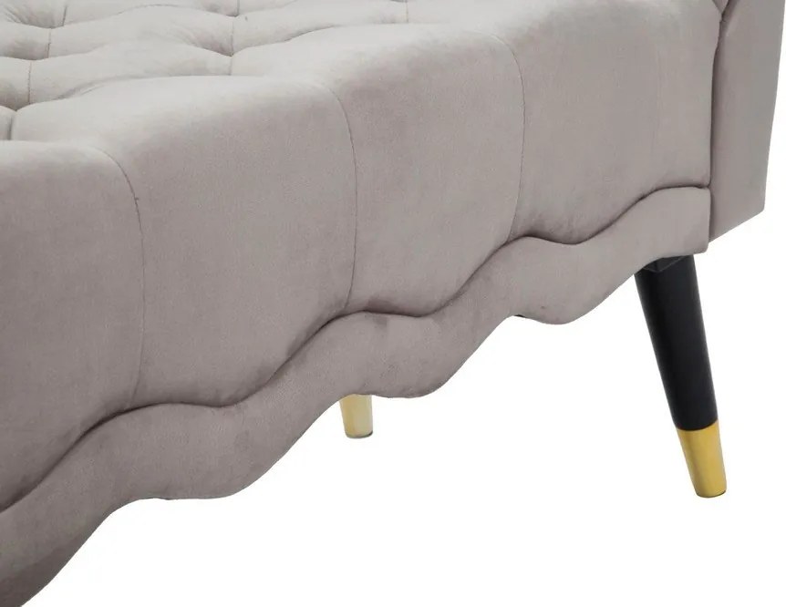 Szürkésbarna bársony pad Paris – Mauro Ferretti