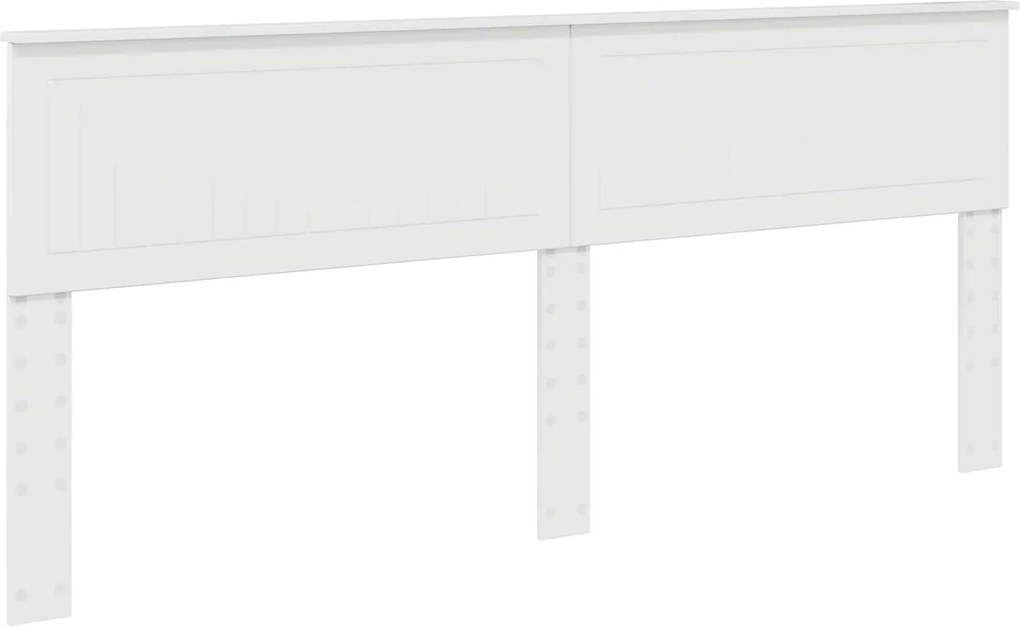 vidaXL Fejtámla Fényes Fehér 200 cm Faanyag