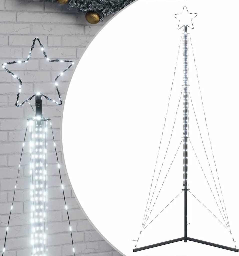 vidaXL hideg fehér LED karácsonyfa 483 LED 240 cm