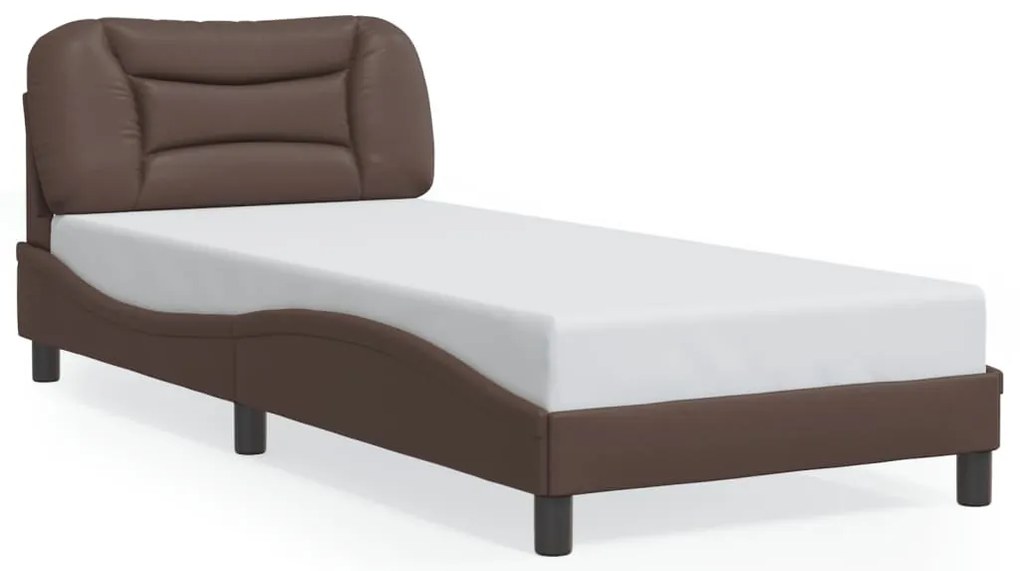 barna ágykeret LED-ekkel matrac nélkül Hvar 90 x 200 cm