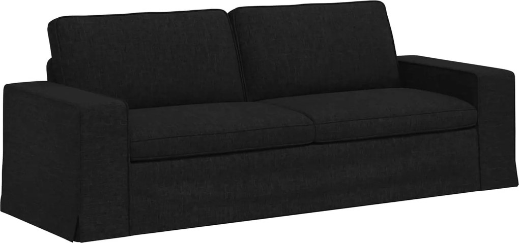 vidaXL Kanapé Fekete 222 x 80 x 82 cm szövet