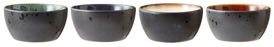 Fekete kerámia szervírozó tálka szett 4 db-os 200 ml Gastro Black/Mix – Bitz