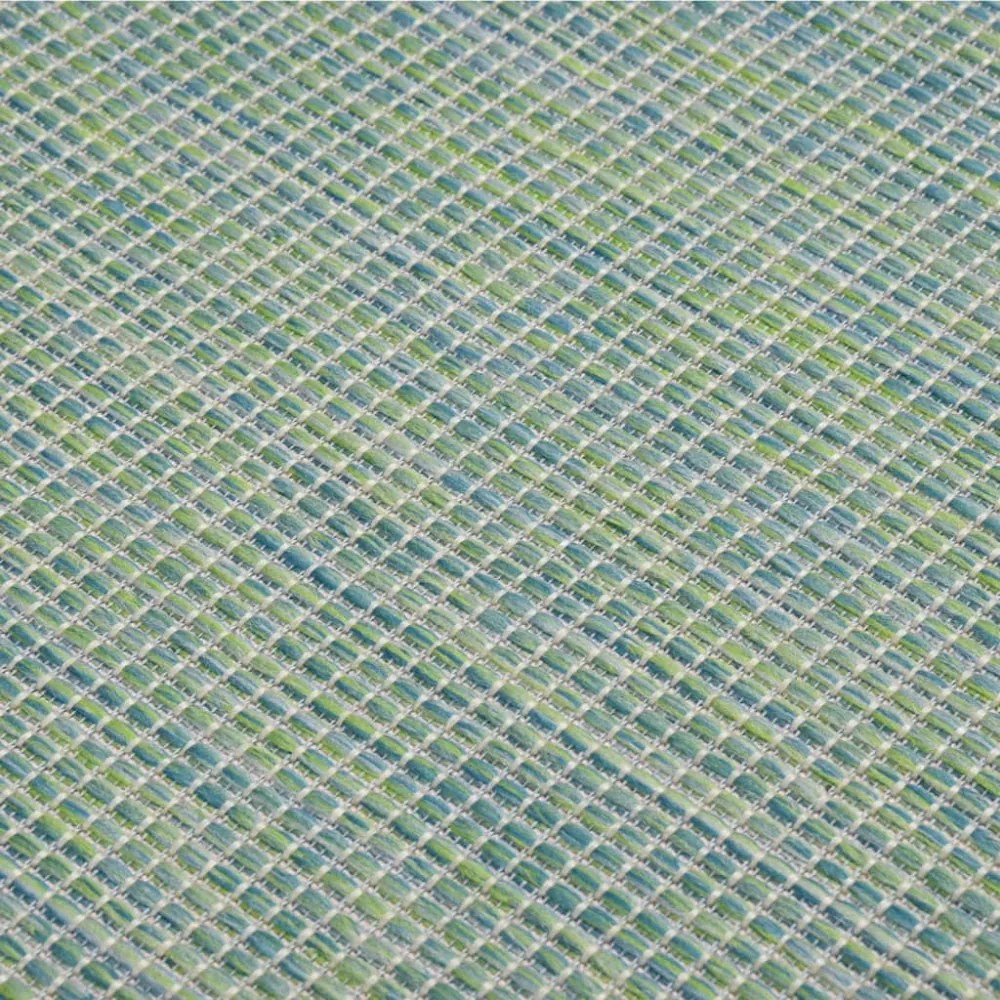 türkizkék lapos szövésű kültéri szőnyeg 80 x 250 cm