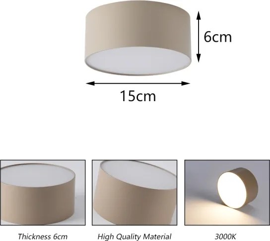 BRILAGI - LED kültéri mennyezeti lámpatest FORIS LED/20W/230V Ø 15 cm bézs IP44