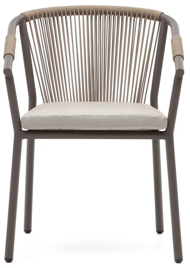 Bézs fém kerti szék Xelida – Kave Home