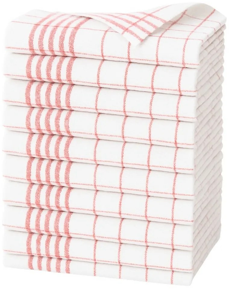 ARÔME HOME Konyhai törölköző, piros, 50 x 70 cm,10 db-os szett