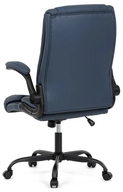 Kék ökobőr irodai szék hintamechanikával. KA-Y344 BLUE