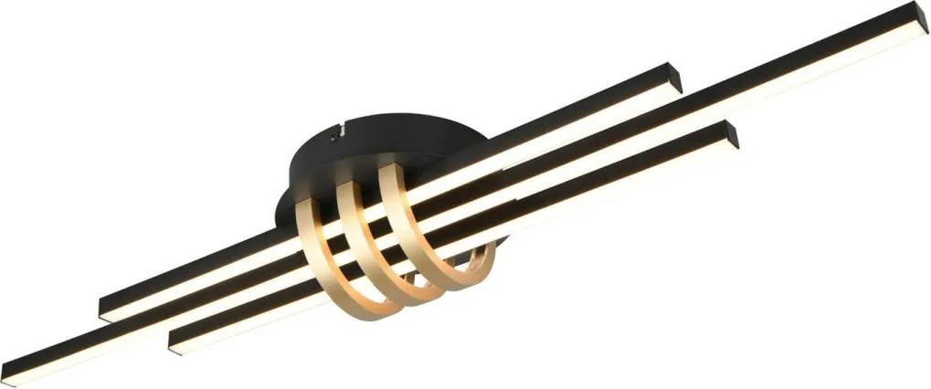 TRIO R67873180 CINTO Modern LED Mennyezeti Lámpa Fekete, Arany LED IP20