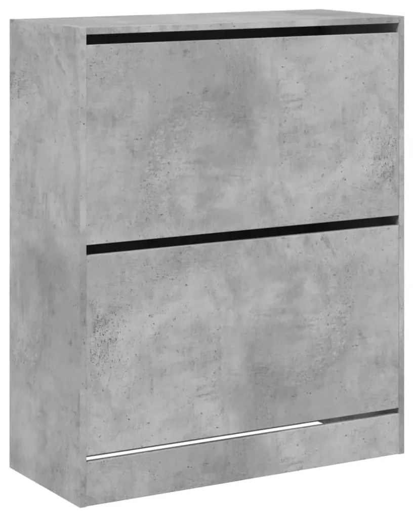 betonszürke szerelt fa cipőszekrény 80 x 34 x 96,5 cm