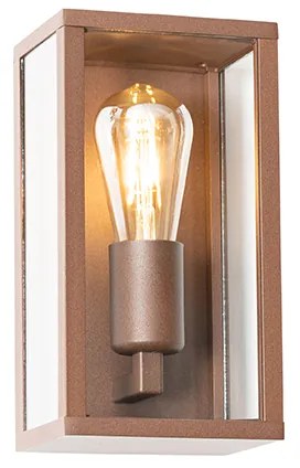 Ipari fali lámpa rozsdabarna 26 cm IP44 - Charlois