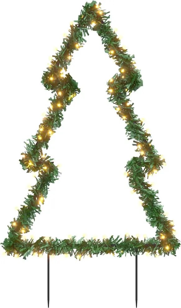 vidaXL karácsonyi fa fénydekoráció cövekkel 115 LED 90 cm