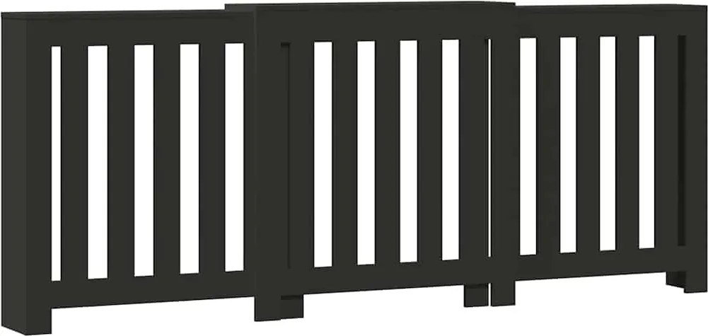 vidaXL fekete szerelt fa radiátorburkolat 205 x 21,5 x 83,5 cm