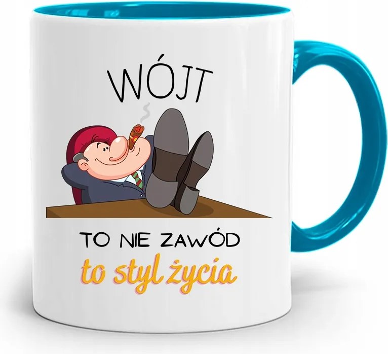 A Kék Ajándék Bögre Egy Életstílus, fényképes nyomtatással