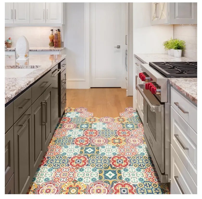 Floor Stickers Hexagons Lorena 10 db-os padlómatrica szett, 40 x 90 cm - Ambiance