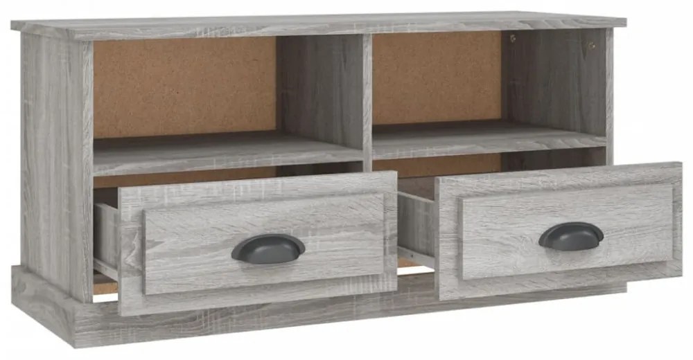 szürke sonoma színű szerelt fa TV-szekrény 93x35,5x45 cm
