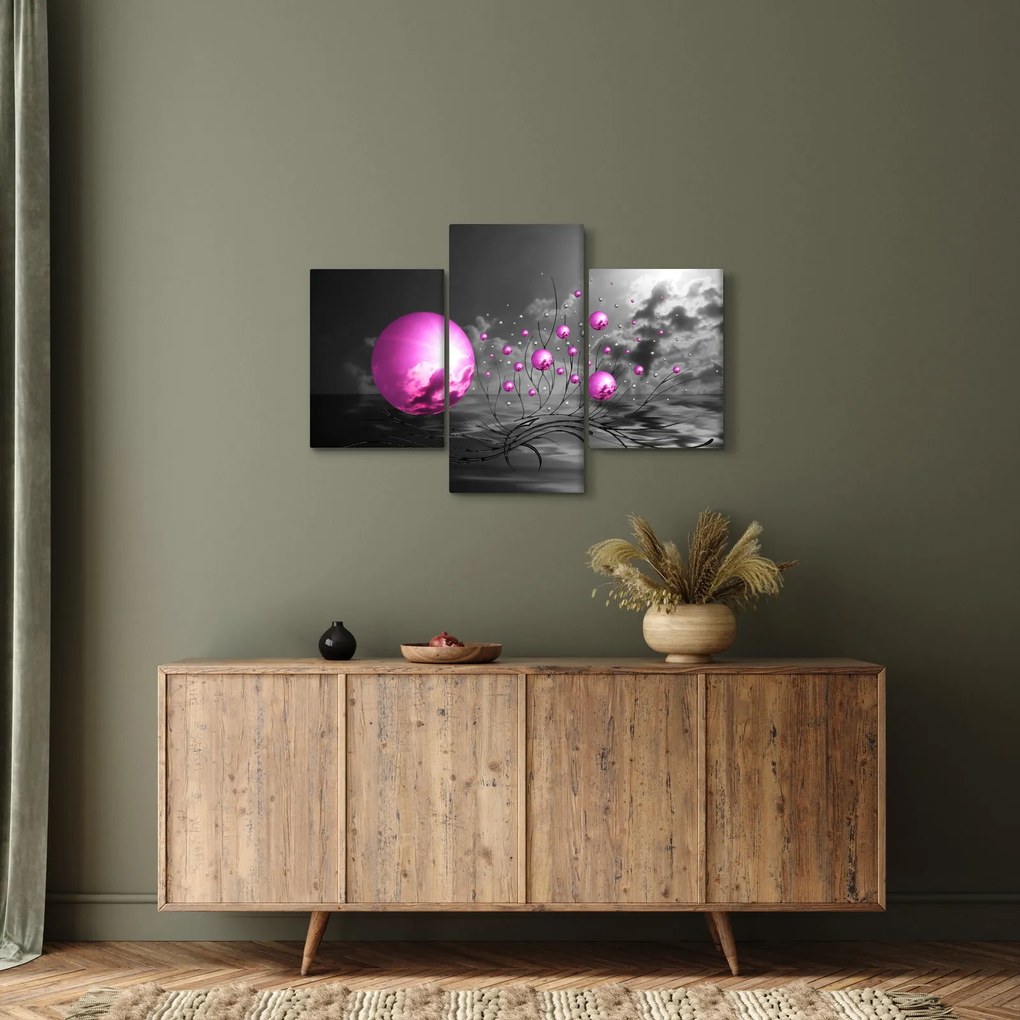 Rózsaszín gömbök képe (90x60 cm)
