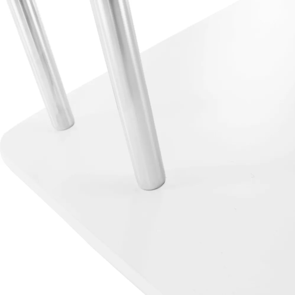 Fogas, néma szolga, króm + fehér, ELIAS