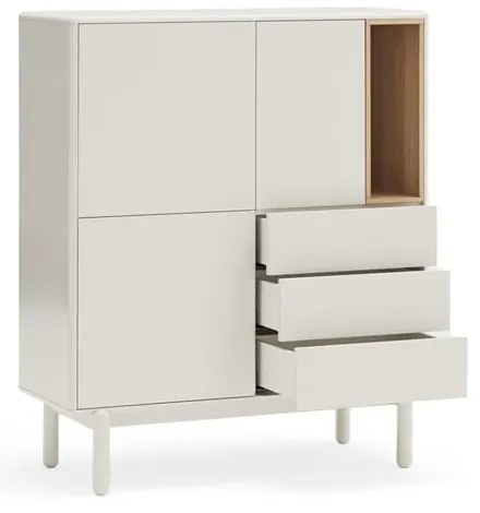 Fehér komód 100x120x40 cm Corvo – Teulat