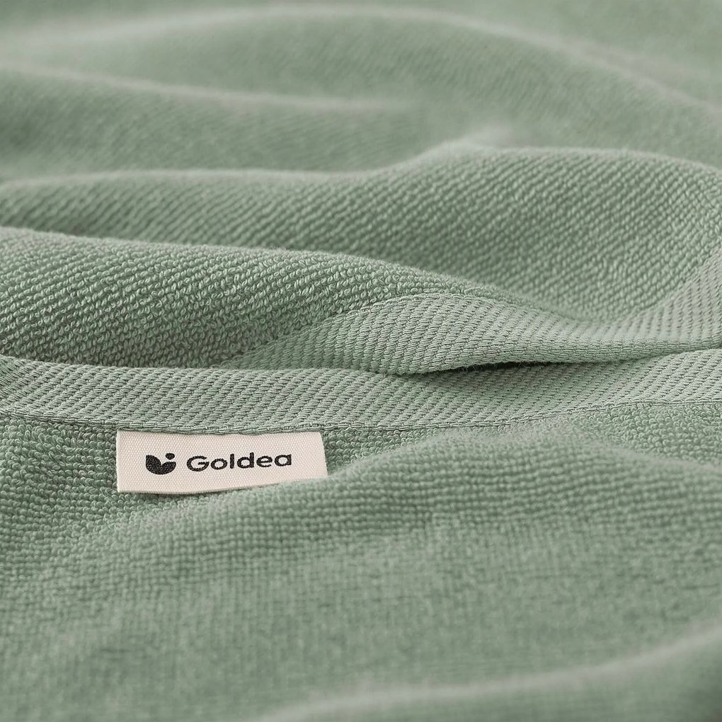 Goldea bordűr nélküli frottír törölköző és fürdőlepedő soft – zsályaszínű 30 x 50 cm