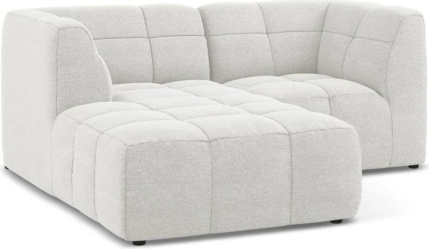 Fehér buklé sarokkanapé (bal oldali-heverő résszel) Aloha – Makamii