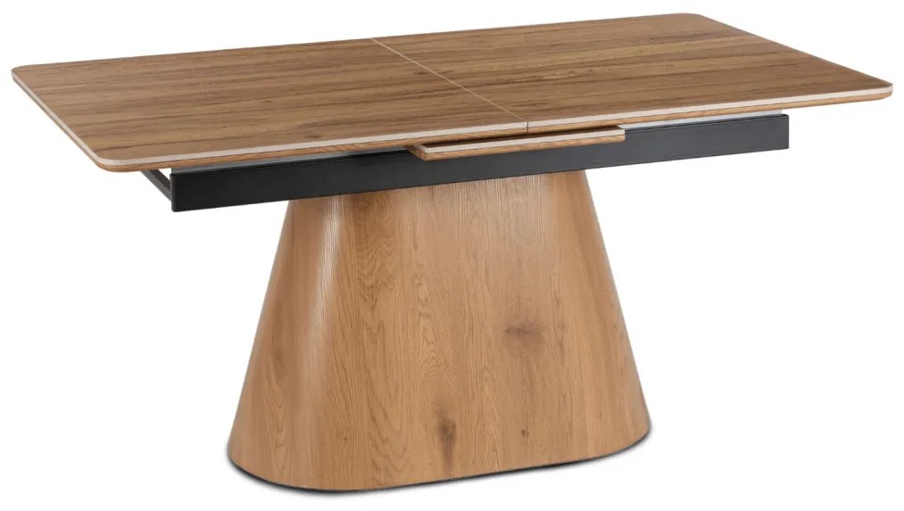 Tölgyhatású Bővíthető Kerámia Étkezőasztal LIZBONA 160-200 cm