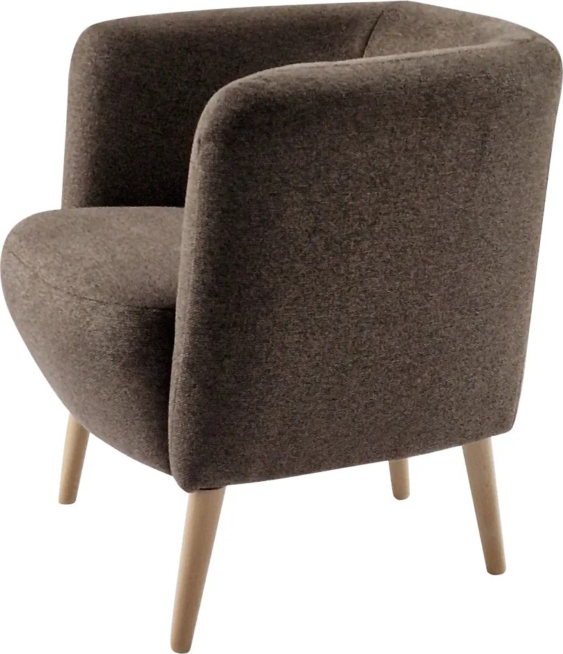 Fotel, barna/bükk, ALIEN