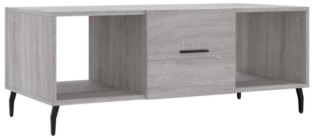 Szürke sonoma színű szerelt fa dohányzóasztal 102 x 50 x 40 cm
