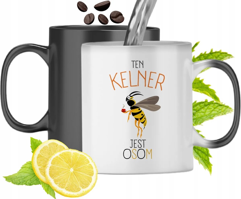 Mágikus Bögre Pincérnek Színváltós, fényképes nyomattal