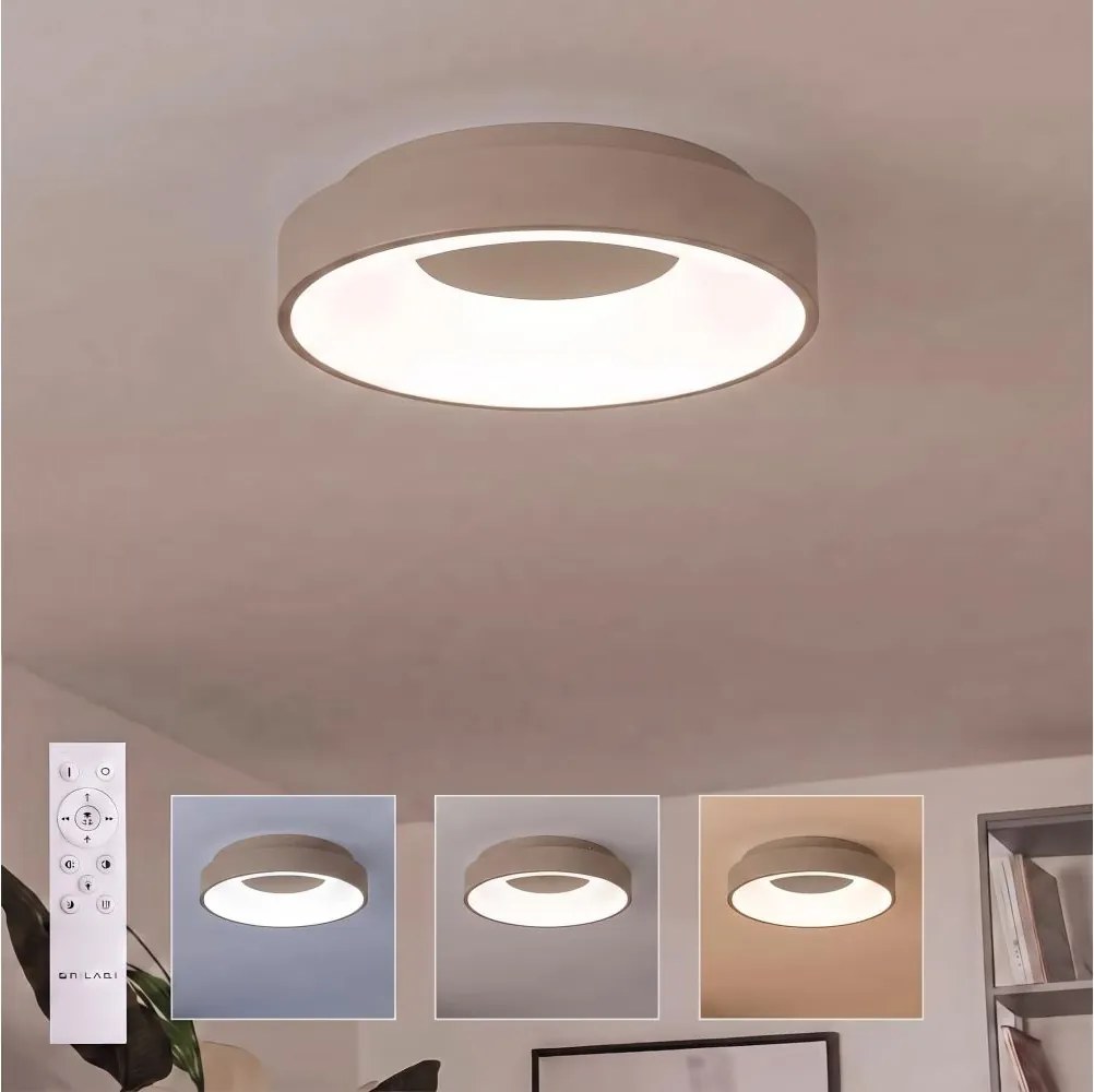 BRILAGI - LED Dimmelhető mennyezeti lámpa FALCON II LED/67W/230V átm. 40 cm bézs + távirányító