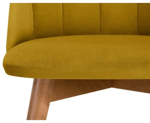 Étkezőszék BAKERI 86x48 cm sárga/világos tölgy