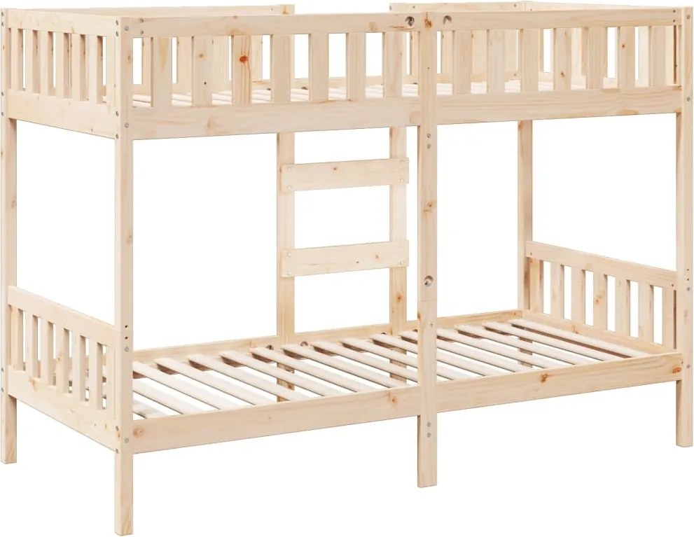 vidaXL tömör fenyőfa emeletes ágy 75x190 cm