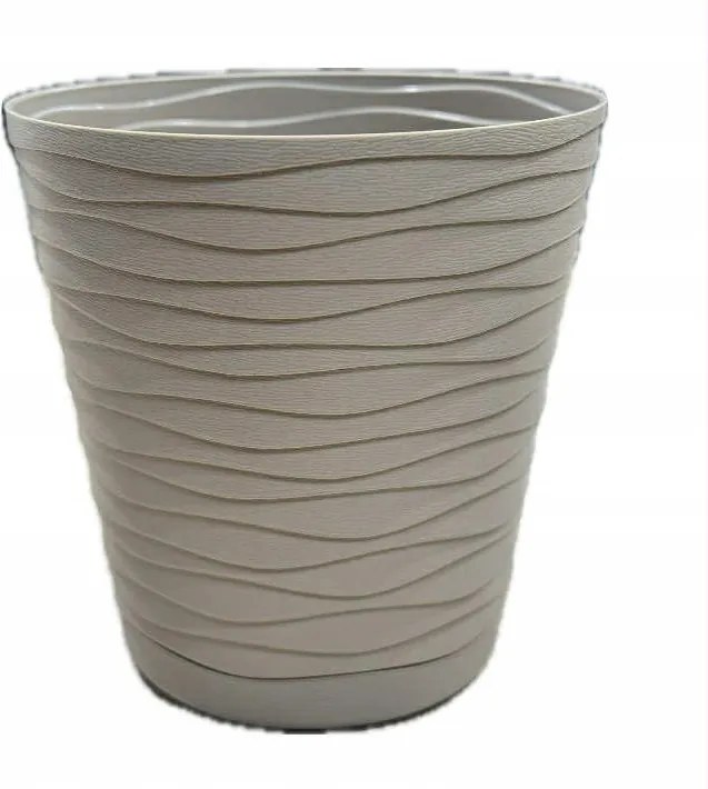 Műanyag kaspó Bézs Don-Plast 15X15cm