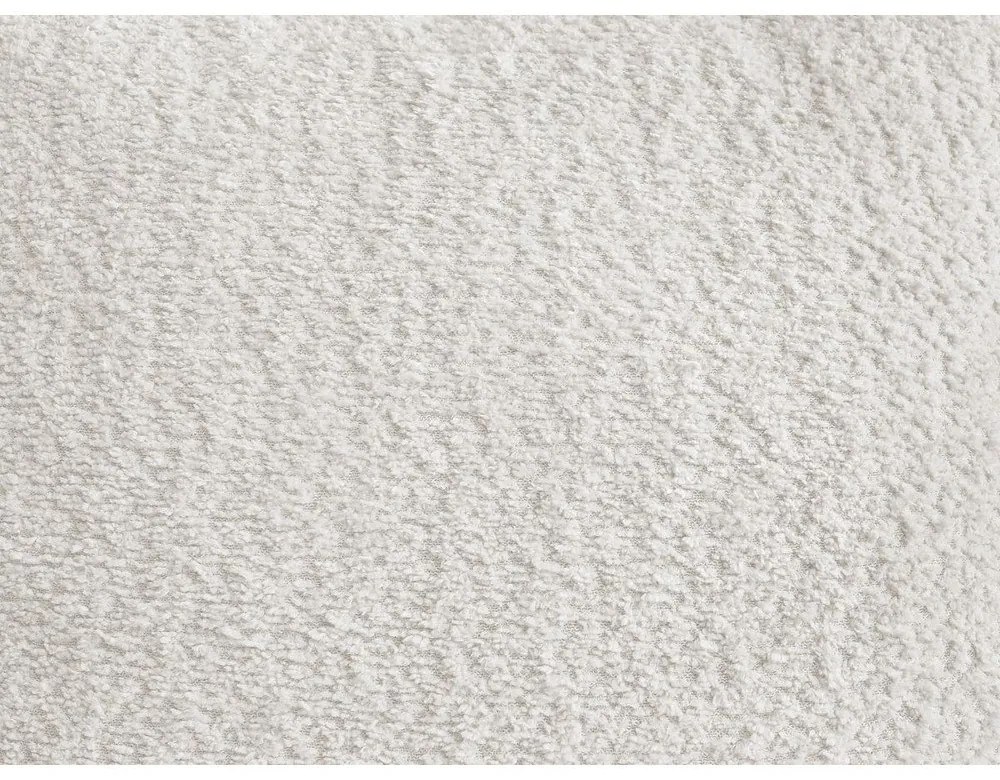 Fehér buklé kinyitható-tárolóhelyes sarokkanapé (jobb oldali-heverő résszel) Roxelane – Bobochic Paris