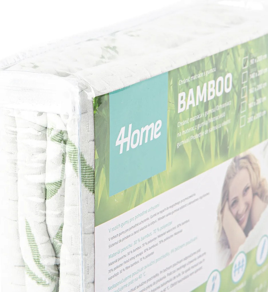 4Home Bamboo vízálló körgumis matracvédő, 90 x 200 cm