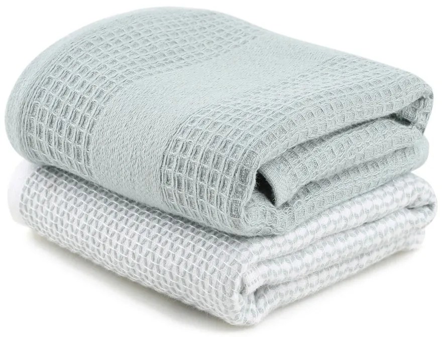 Mentazöld-szürke darázsmintás törölköző szett 2 db-os 40x60 cm Betty – Foutastic