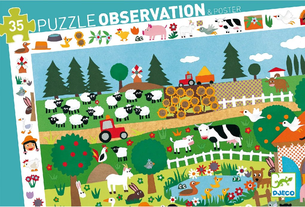Megfigyeltető puzzle - A farm, 35 db-os - The farm
