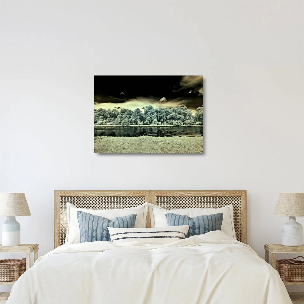 A víz felszínének képe (üvegen) (70x50 cm)