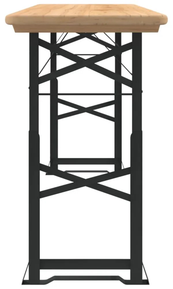 tömör fenyőfa összecsukható sörözőasztal 170 x 50 x 75/105 cm