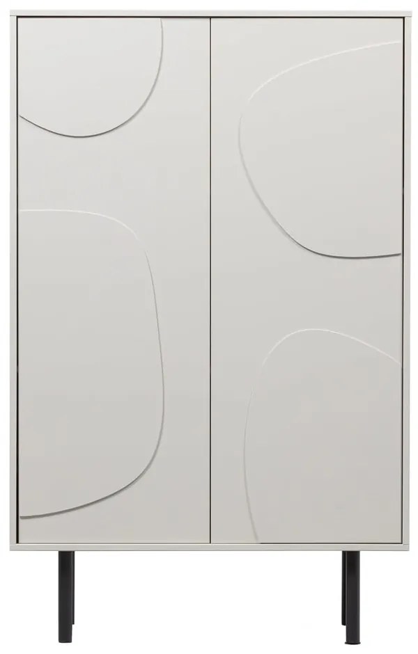 Világosszürke borovi fenyő szekrény 85x135 cm Cadiz – WOOOD