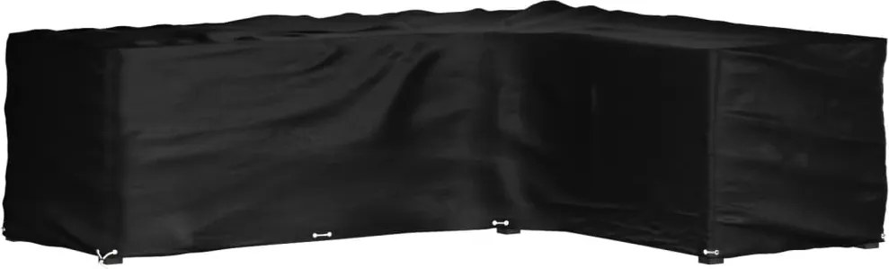 vidaXL L-alakú kerti bútorhuzat 16 fűzőlyukkal 260 x 210 x 80 cm
