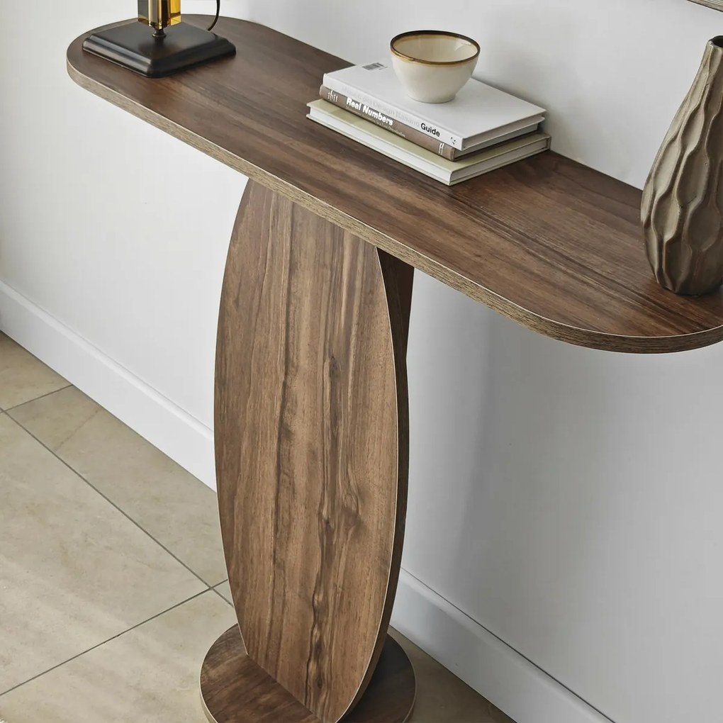 Ellittica Walnut összecsukható konzolasztal