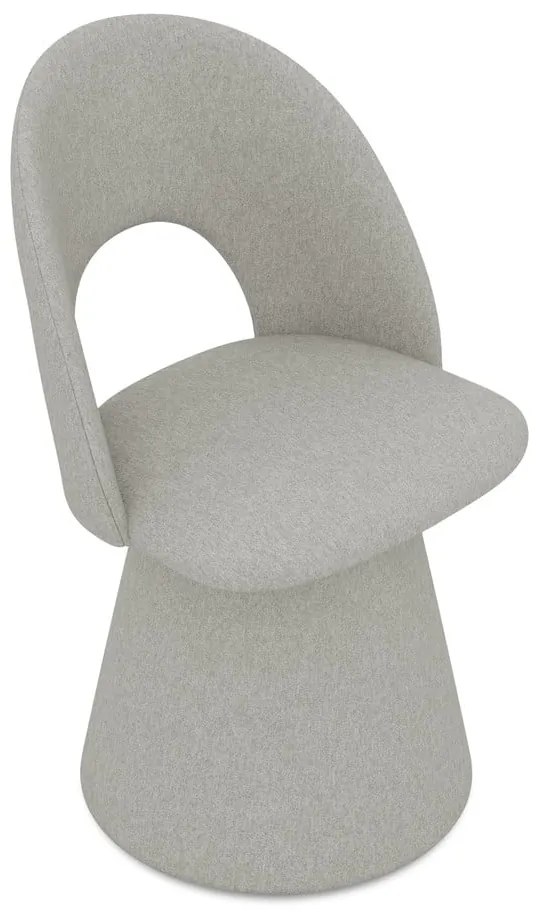 Világosszürke kárpitozott étkezőfotel Kalo – Makamii