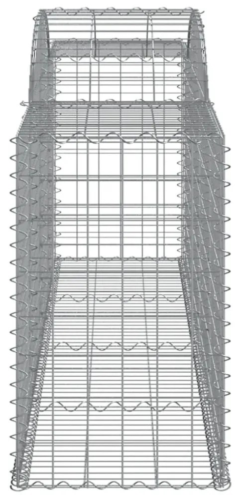 2 db íves horganyzott vas gabion kosár 300x50x80/100 cm