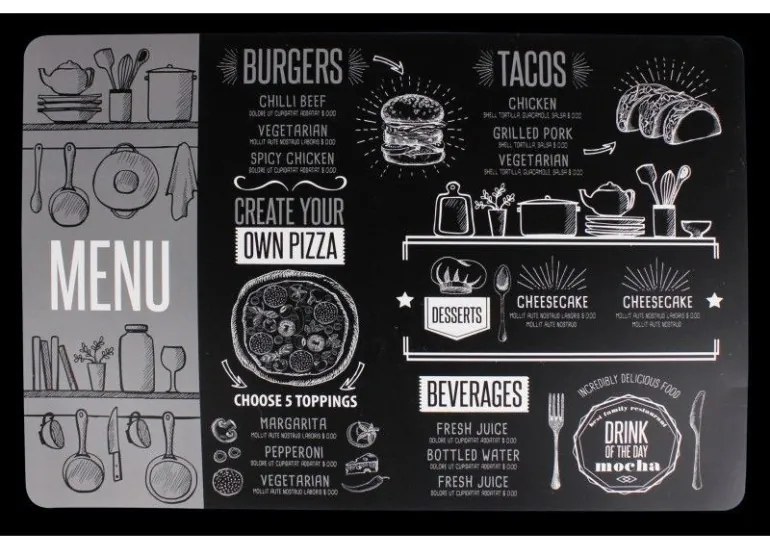 Tacos tányéralátét