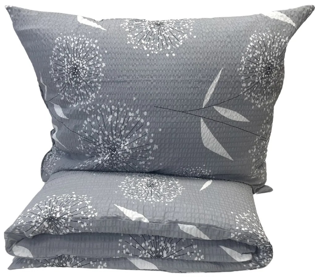 Krepp ágynemű Pitypang Feher TiaHome - 1x Párna 90x70cm, 1x Paplan 140x200cm