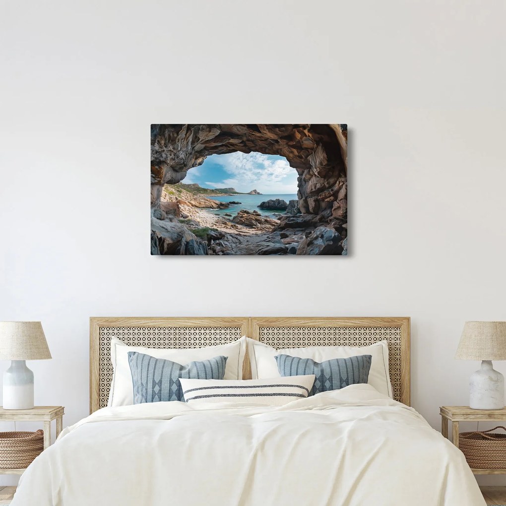 Kép - Barlang a tenger mellett (90x60 cm)